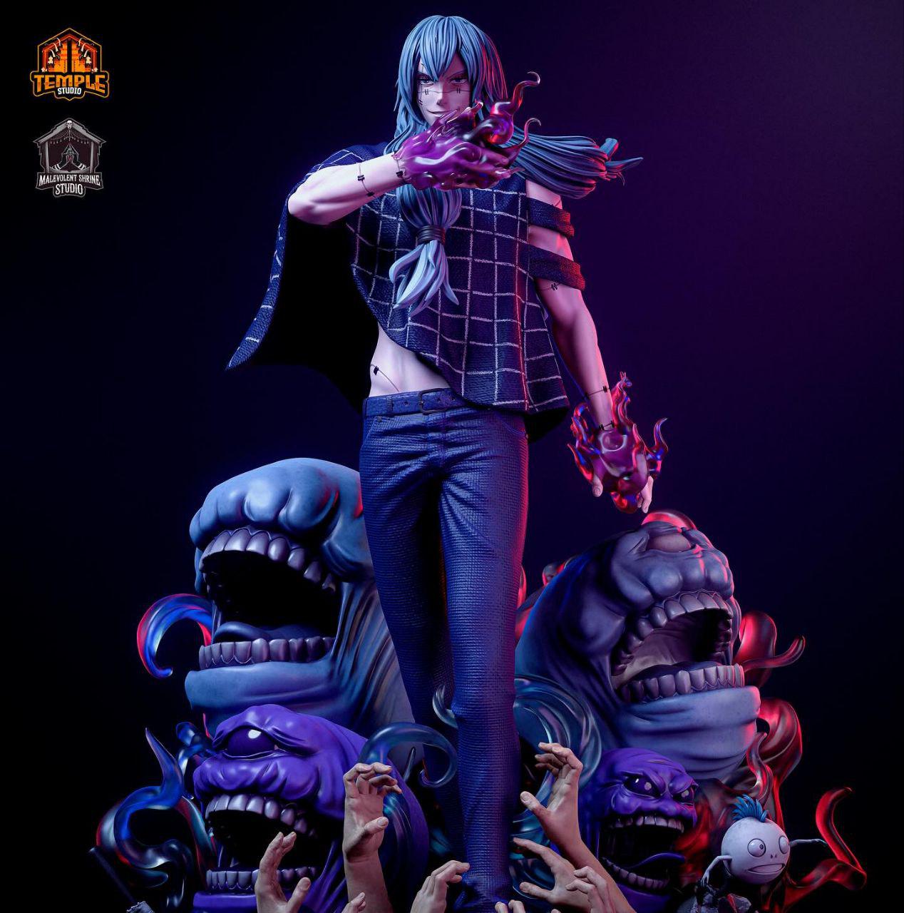 真人 - 呪術廻戦アクションフィギュア、3Dプリンターで12K樹脂で印刷