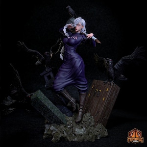 Mei Mei - Jujutsu Kaisen Action figure printed in resin with 3D printer in 12K