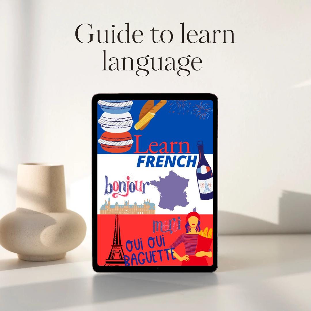 Guide to Learn the Basics of French - Etsy