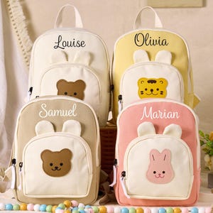 Sac à dos personnalisé pour tout-petit, cartable personnalisé pour préscolaire, cartable pour la rentrée des classes pour enfants, sac pour tout-petit avec nom de bébé, cadeaux d'anniversaire garçons et filles