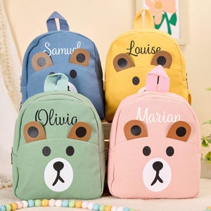 Benutzerdefinierte Teddybär Rucksack, personalisierte Kleinkind Teddybär Tasche für Kind, Kinder Rucksack, Kinder Name Rucksack, Kinder Rucksack, Schulanfang