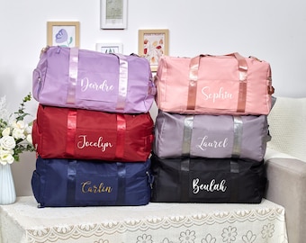 Personalisierte Name Seesack, Muttertagsgeschenke, niedliche Reisetasche für sie, individuelle Weekender Tasche, Frauen Reisetasche, erste Sporttasche, Krankenhaustasche