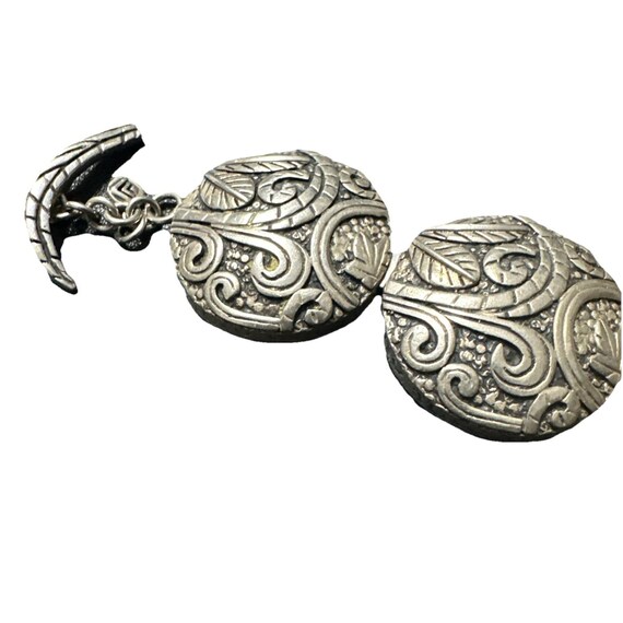 Silpada Sterling Ancient Scroll Toggle Clasp Brac… - image 2