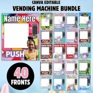 Trendy BESTSELLER Easter Vending Machine Designs, Birthday Vending Machine Templates, Editable Vending Machine, Kid’s Theme Vending Machine