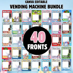 Trendy BESTSELLER Easter Vending Machine Designs, Birthday Vending Machine Templates, Editable Vending Machine, Kid’s Theme Vending Machine