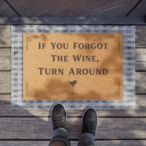 Wine-Themed Doormat - Fun Greeting for Wine Lovers, Housewarming Gift, Entryway Decor, Funny Home Accessory, Holiday Welcome Mat