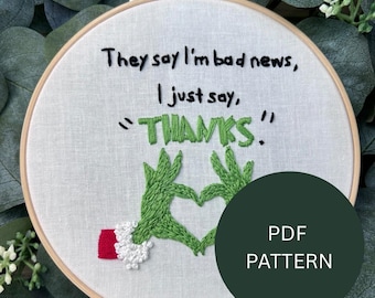 Padrão de Bordado - Grinch TS