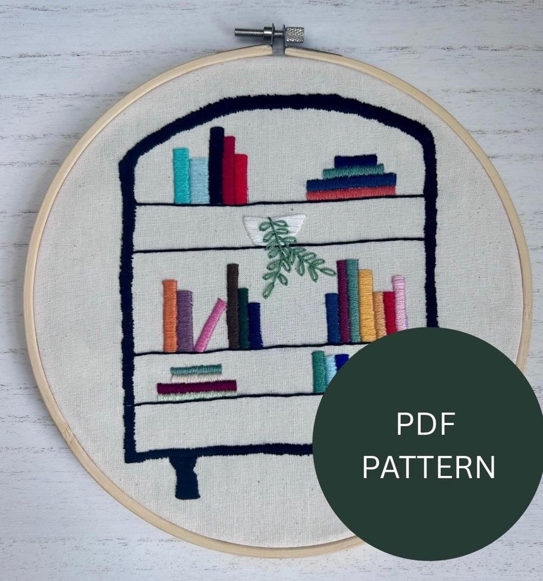 Embroidery Pattern—book Tracker - Etsy