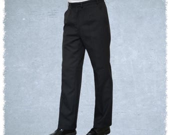 Grijze Bundeswehr-broek - Originele Duitse legerbroek, vintage surplus, wol en polyester, gebruikt, militair surplus