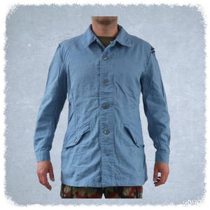 Swedish Civil Defense Jacket m/59 Blue Cotton Vintage, military surplus, Condition Like New, Civil Defense Scandinavian Retro Style