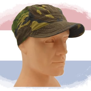 Dutch Army Summer Cap Woodland - Original, Military Surplus, Camouflage, Vintage Dutch Army Cap