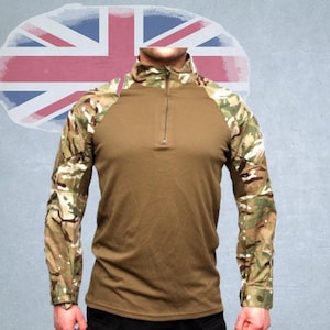 British Army MTP Combat Shirt | Tactical UBACS Military Camo | Lightweight Moisture-Wicking | Surplus | Vintage Gear