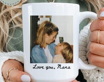 Personalized Photo Mug for Grandma, Gift for Mom Dad, Gift from Daughter, Custom Mug with Text Gift for Mom, Picture Cup Gift Mug Mother Day