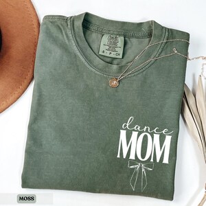 Dance Mom Shirt Comfort Colors® Bow Shirt, Dance Mom Tee, Ballet Mom Gift, Personalized Ballet Shirt, Dance Mama Gift for Dance Mom Bow Tee image 8