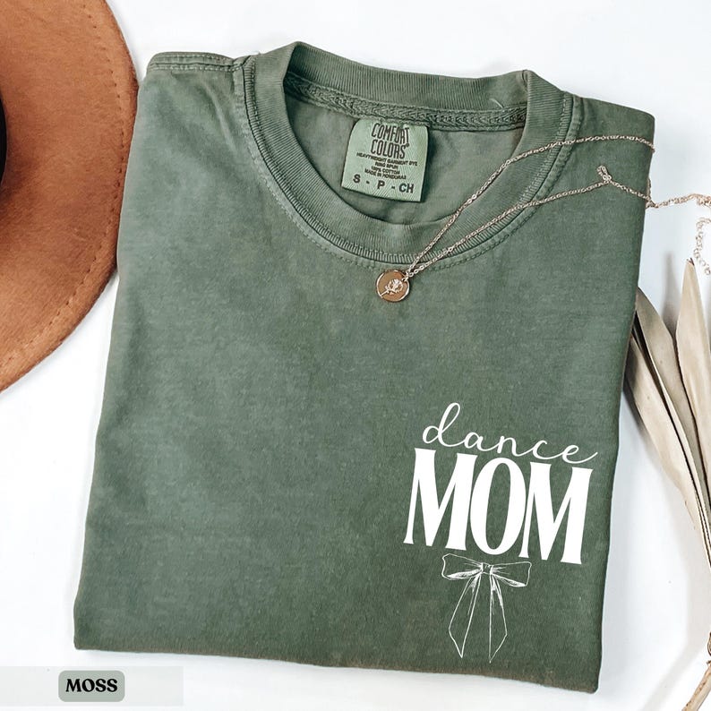 Dance Mom Shirt Comfort Colors® Bow Shirt, Dance Mom Tee, Ballet Mom Gift, Personalized Ballet Shirt, Dance Mama Gift for Dance Mom Bow Tee image 8