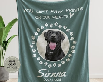 Personalized Dog Memorial Photo Blanket,  Dog Loss Pet Memory Gifts,  Pet Loss Keepsake, Pet Loss Photo Blanket, Pet Memorial Mom Dog Gift