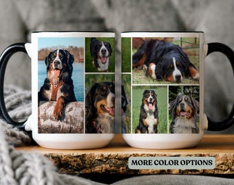 Custom Photo Collage Dog Mug, Pet Memorial Gift