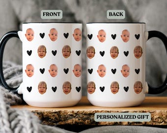 Custom Baby Face Mug, Personalized Face Photo Mug, Father's Day Gift, Your Dogs Face Mug, Your Husband's Face Mug, Dog Face Mug, Family Cup