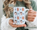 Personalized Baby Face Mug, Stripe Baby Photo Cup, New Mom Or Dad Coffee Mug, Funny Gift For Grandma Grandpa, Kids Face Keepsake Mug