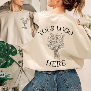 Custom Logo Sweatshirt Customizable Crewneck  Company Logo Sweater Customized sweatshirt company Business Logo Crewneck Custom Brand Shirt