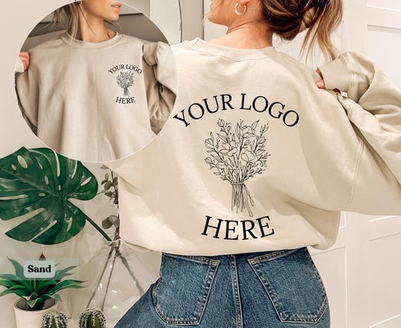 Custom Logo Sweatshirt Customizable Crewneck Company Logo Sweater Customized sweatshirt company Business Logo Crewneck Custom Brand Shirt