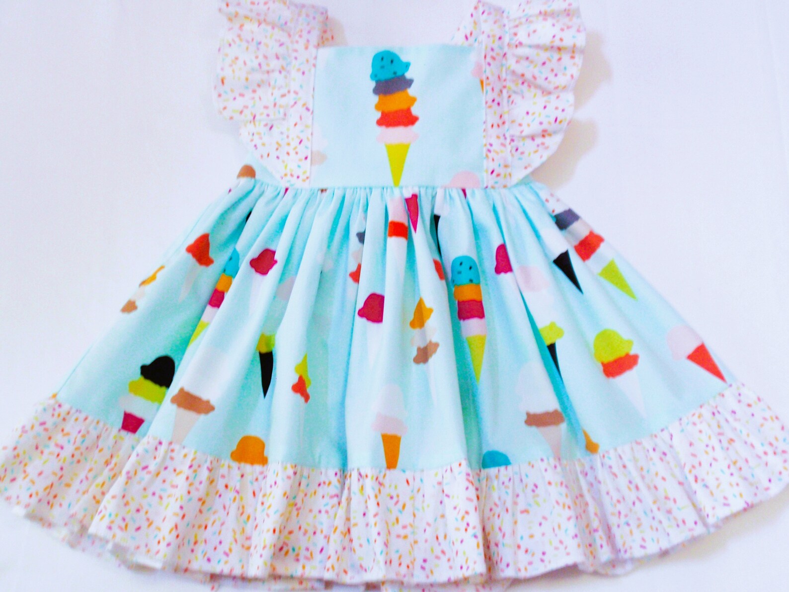 Girls Ice Cream Dress Toddler Ice Cream Dress Baby Girl Ice Etsy