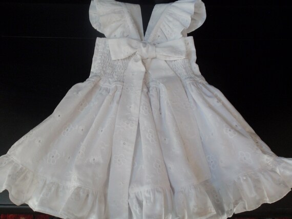 girls white eyelet dress
