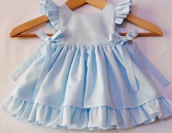 SALE Size 3 6M Baby Girl Blue Swiss Dot Dress Last One Ready to Ship Infant Blue Swiss Dot Dress Heirloom Imported Swiss Fabric Etsy Canada