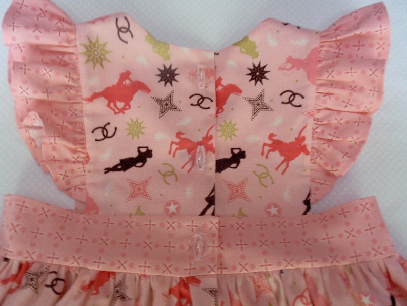 Cowgirl Birthday Dress Girls Rodeo Dress Toddler Country Pinafore Dress Girls Horse Dress Pink Cowgirl Dress Girls Cowgirl Dress