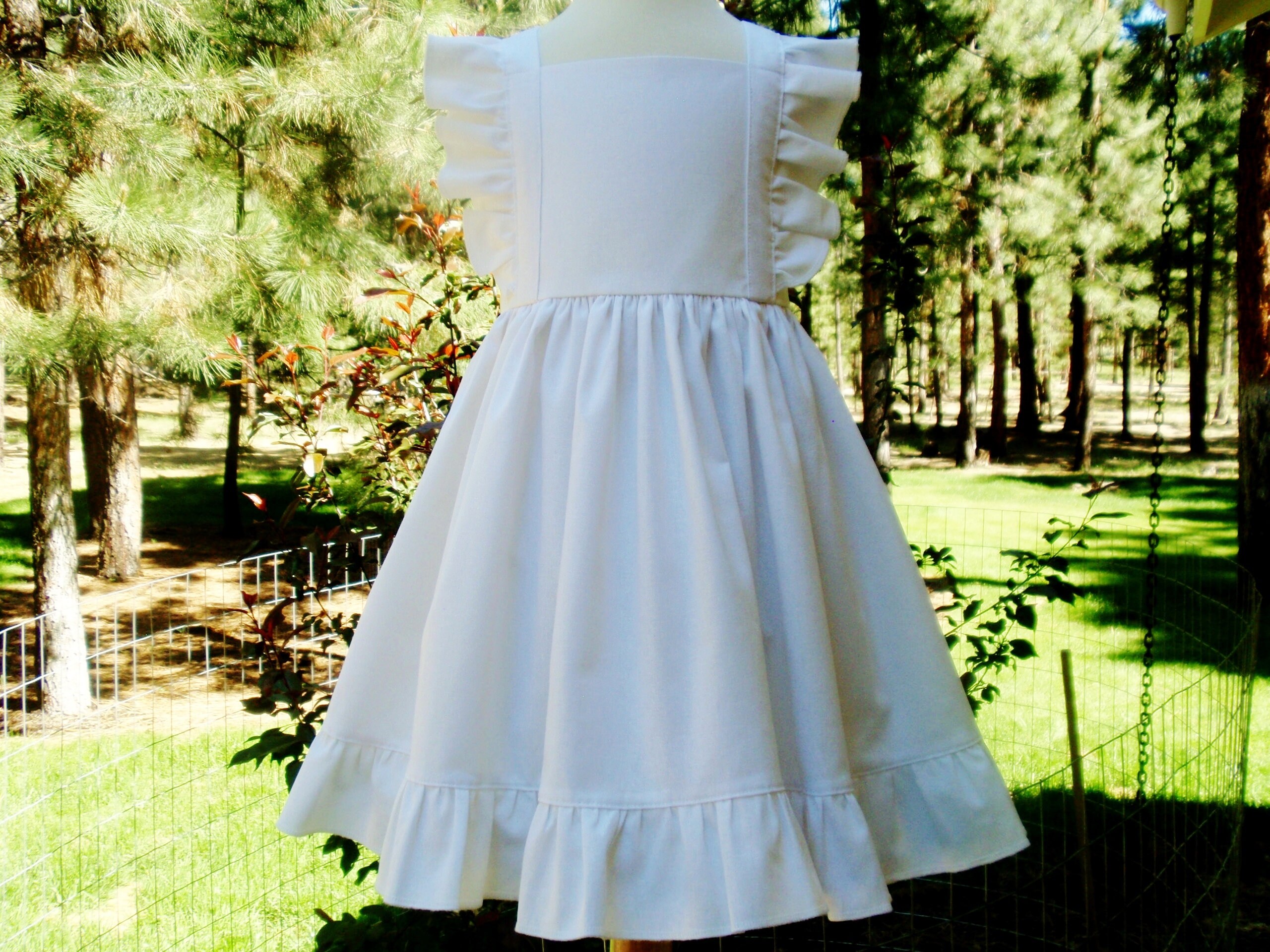 Girls White Linen Dress Toddler White Linen Cotton Blend Etsy