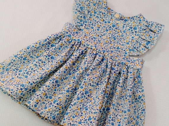 pinafore dress blue