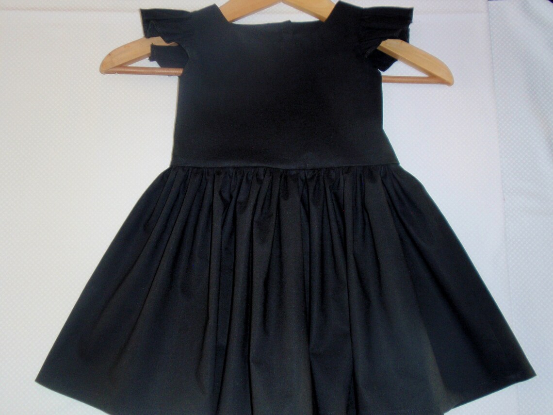 Baby Girl Black Dress Infant Toddler Black dress black Etsy