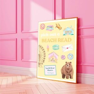 Emily Henry A4 Digital Wall Art - Book Lovers - Beach Read - People We Meet on Vacation - Funny Story - Happy Place - Romance