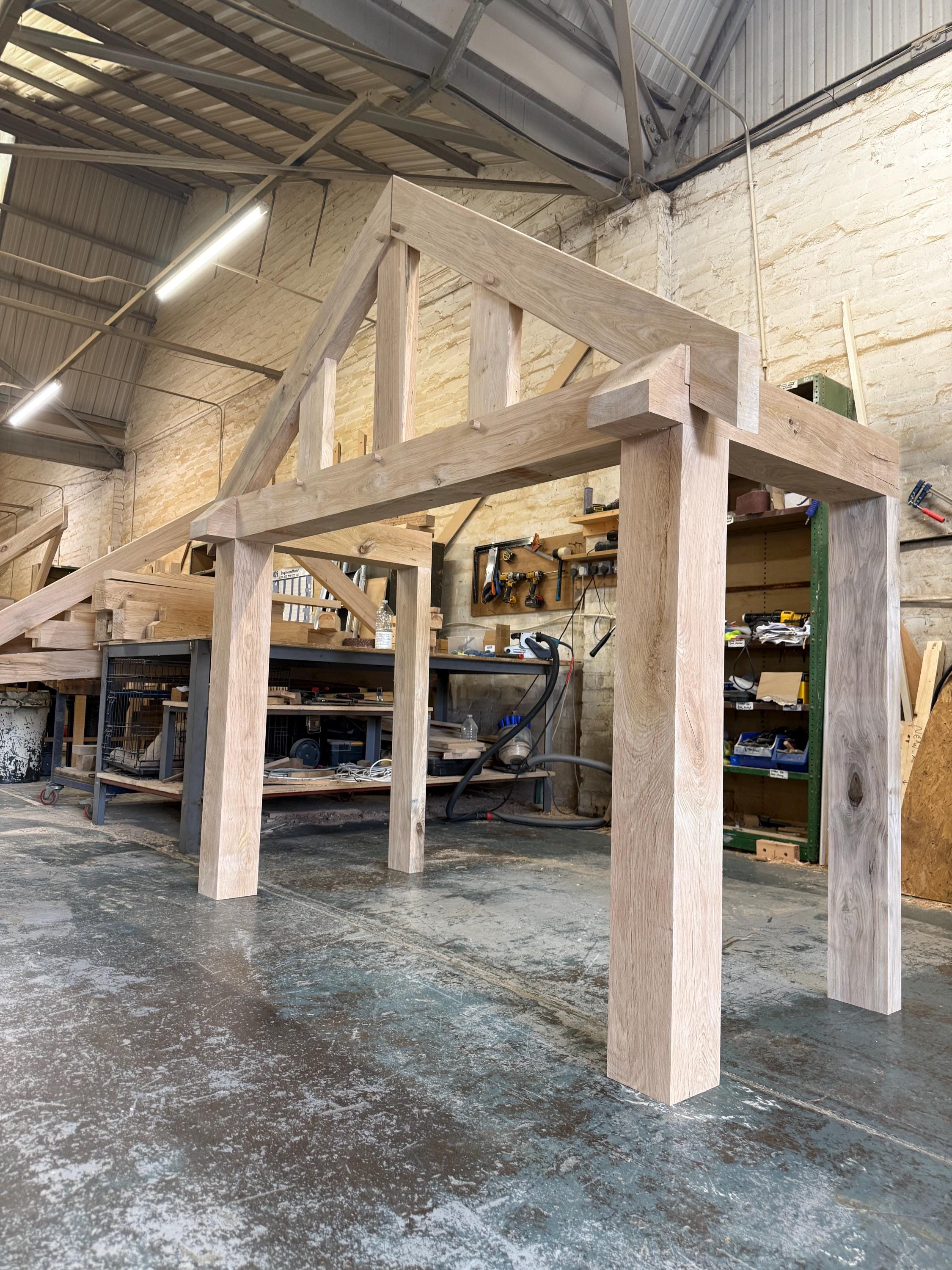 Solid Green Oak Porch Kit - Ex-display, 2000mm X 850mm - Etsy UK