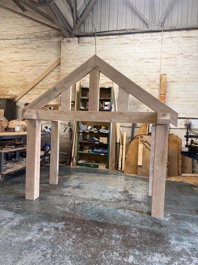 Solid Green Oak Porch Kit - Ex-display, 2000mm X 850mm - Etsy UK