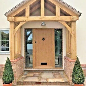 Handmade Solid Oak Porch Canopy Kit - the Broadway - 1200mm Depth - Etsy UK