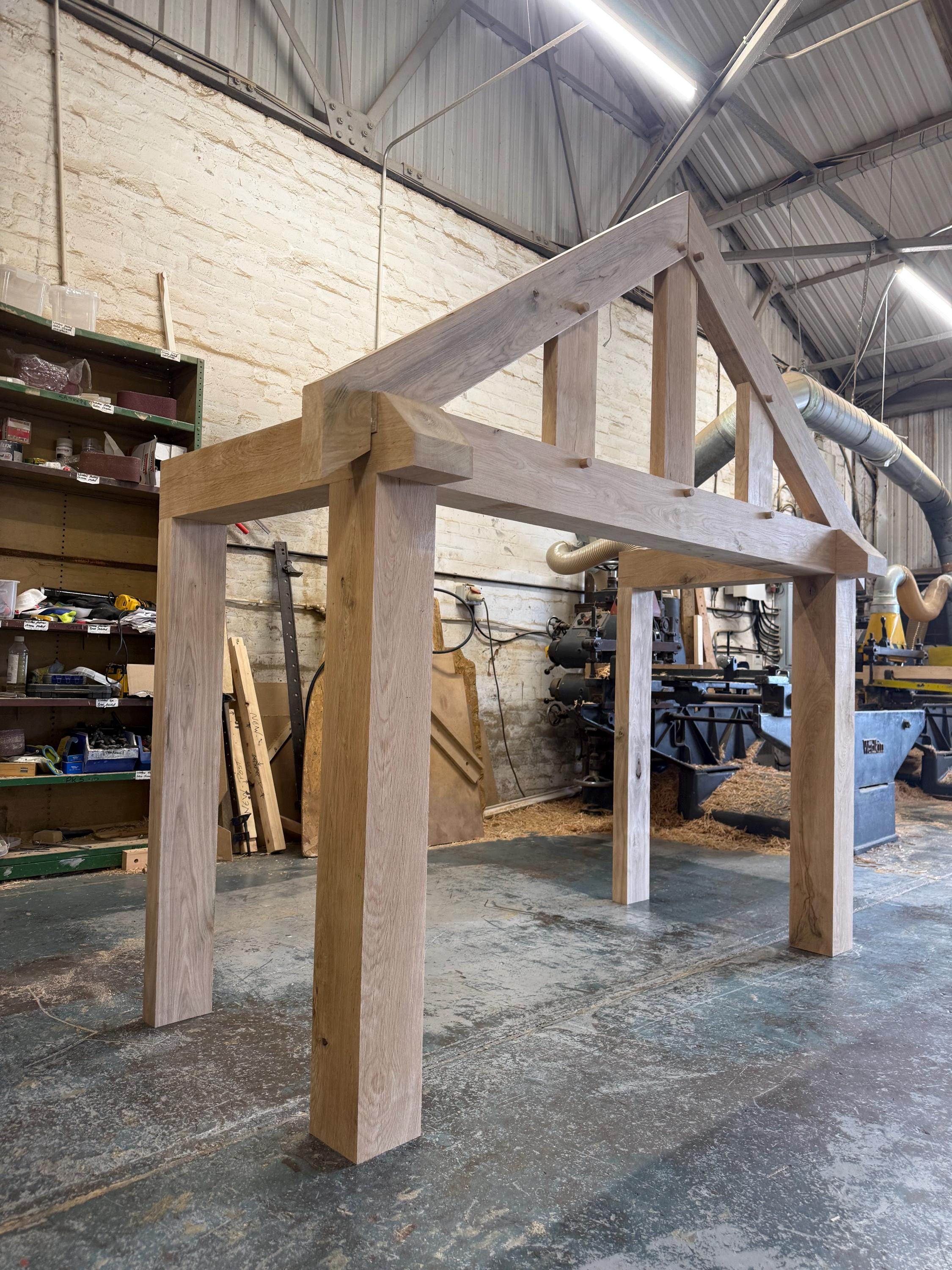 Solid Green Oak Porch Kit - Ex-display, 2000mm X 850mm - Etsy UK
