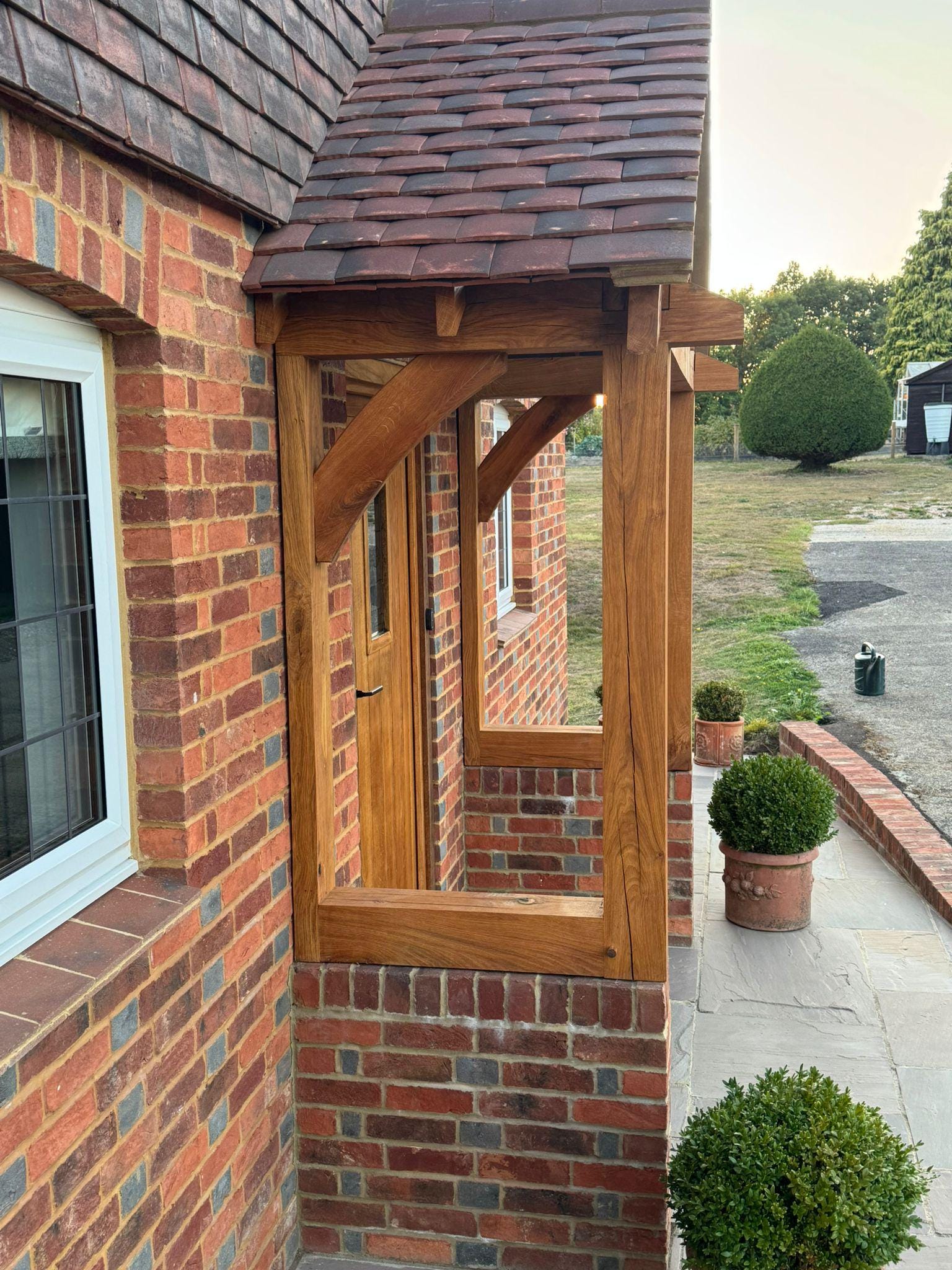 Handcrafted Green Oak Porch Kit - the Malvern Straight Beam - Made in ...