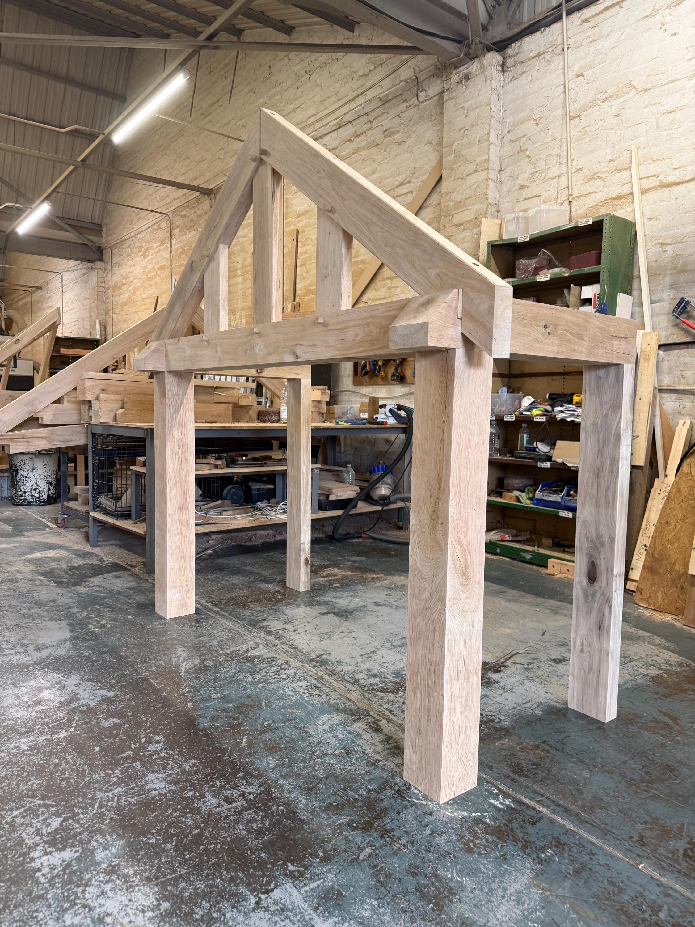 Solid Green Oak Porch Kit - Ex-display, 2000mm X 850mm - Etsy UK