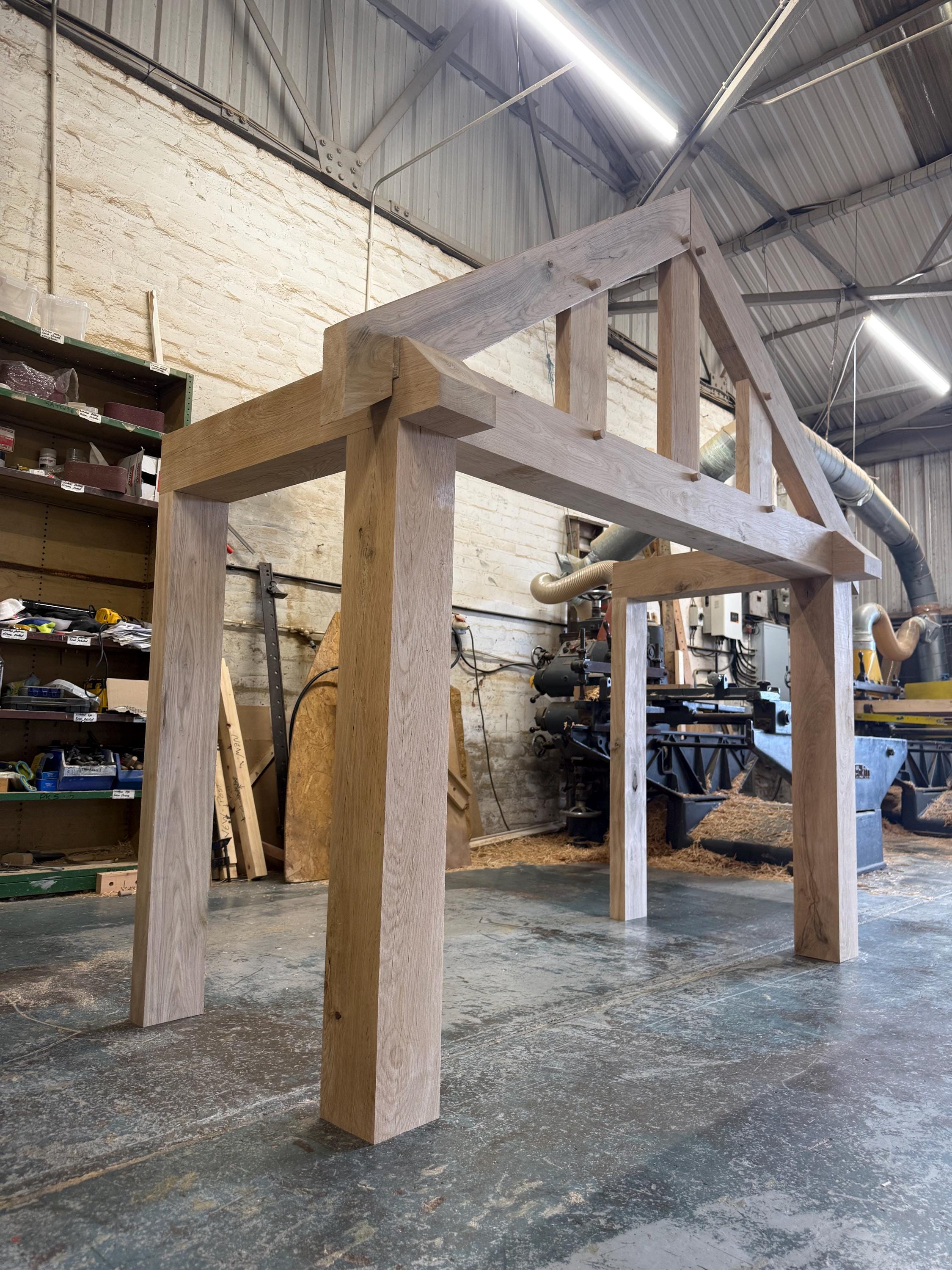 Solid Green Oak Porch Kit - Ex-display, 2000mm X 850mm - Etsy UK
