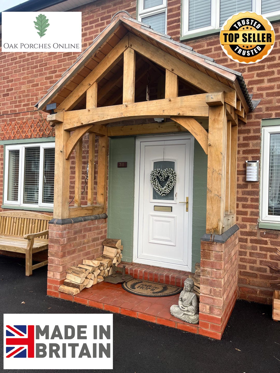 Handmade Oak Framed Porch: Bespoke Traditional Design - Etsy UK