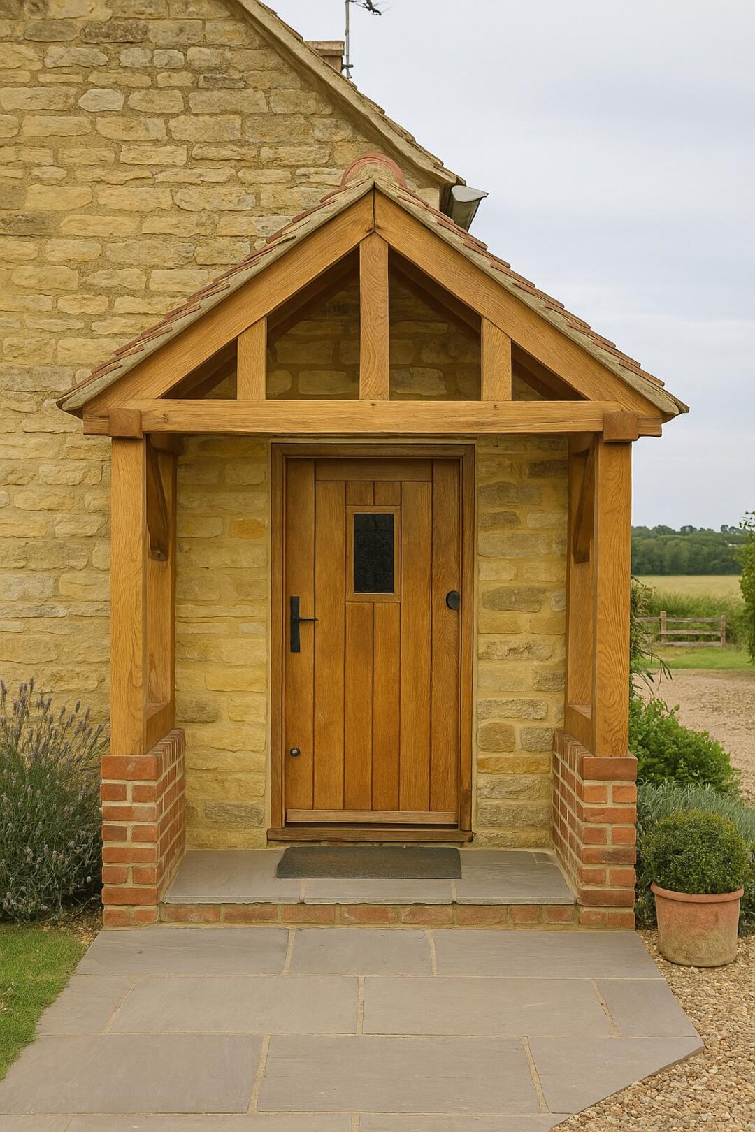 Handmade Solid Green Oak Porch Frame Kit - Cottage Style Door Canopy - Etsy