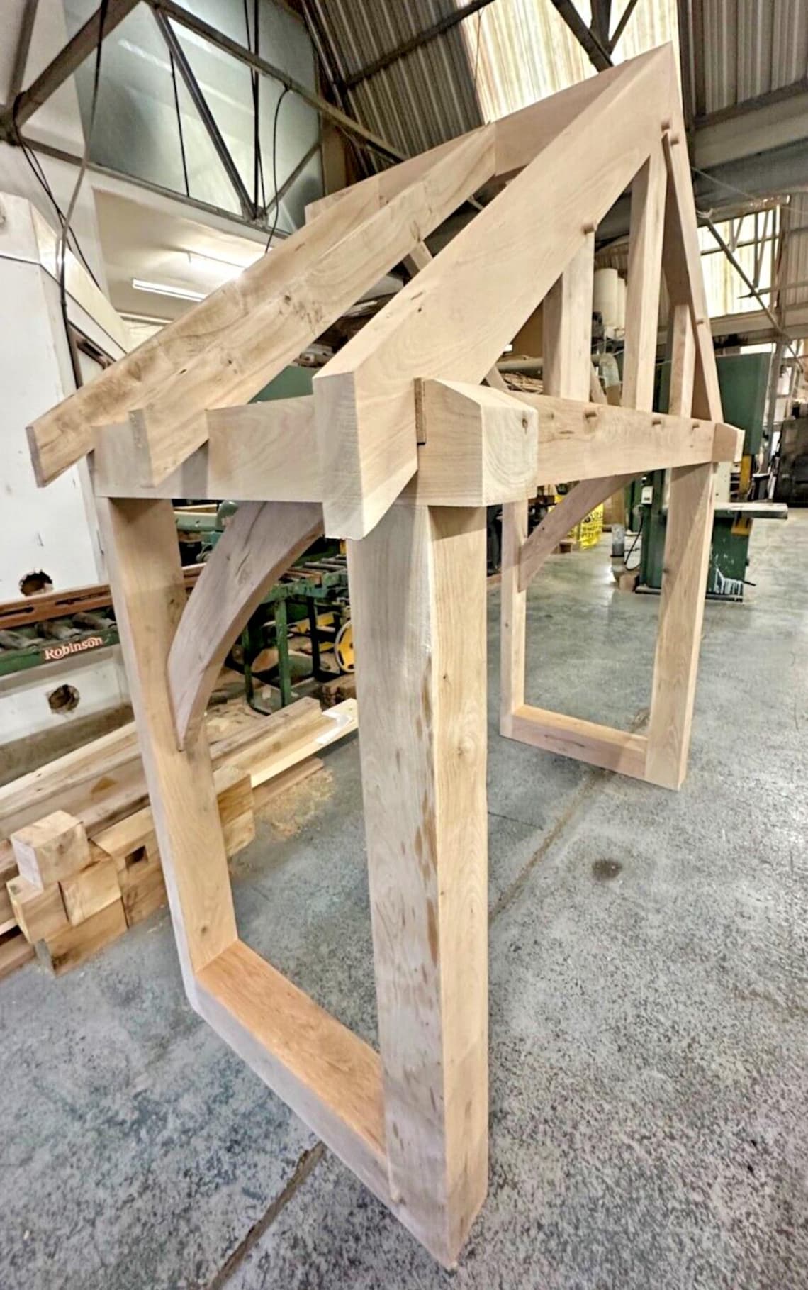 Handcrafted Green Oak Porch Kit: Rustic Timber Frame, UK Made - Etsy UK