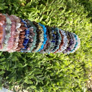 Pulsera de cristal curativa hecha a mano, calma y positividad, idea de regalo única