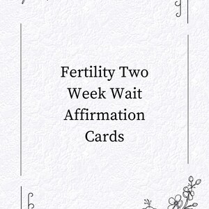 Tarjetas de afirmación de fertilidad tras dos semanas de espera