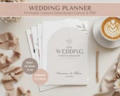 Wedding Planner Printable | Editable Canva Template with Budget Tracker Checklist & Guest List | Instant Download