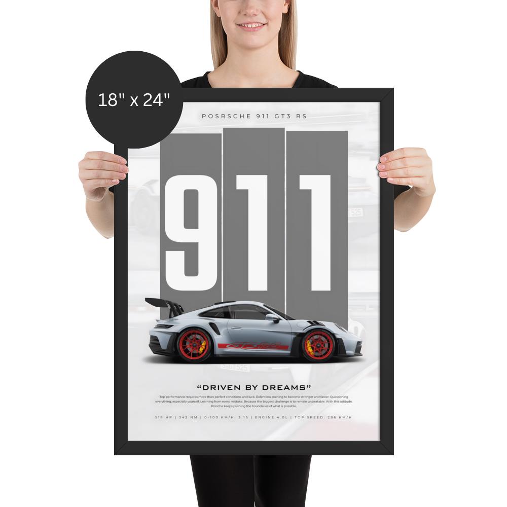 Porsche 911 GT3 RS Poster: Matte Print Car Enthusiast Wall Art - Etsy