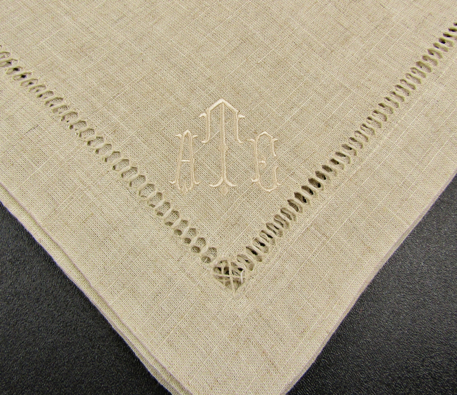 Monogrammed Linen Napkins No Iron Linen Napkins Monogrammed Etsy