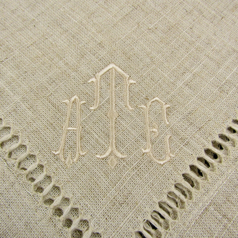 Monogrammed Linen Napkins No Iron Linen Napkins Monogrammed Etsy