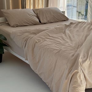 100% Organic Cotton Sheets for Cozy Sleep, Custom Color Full Set of Bedding Sheets, Duvet Cover and Pillowcases